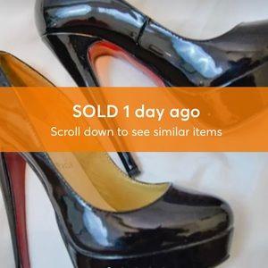 Black patent leather pumps